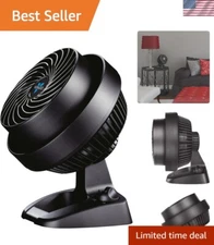 Black High Velocity Floor Fan with 3-Speed Control | 530 Compact Air Circulator