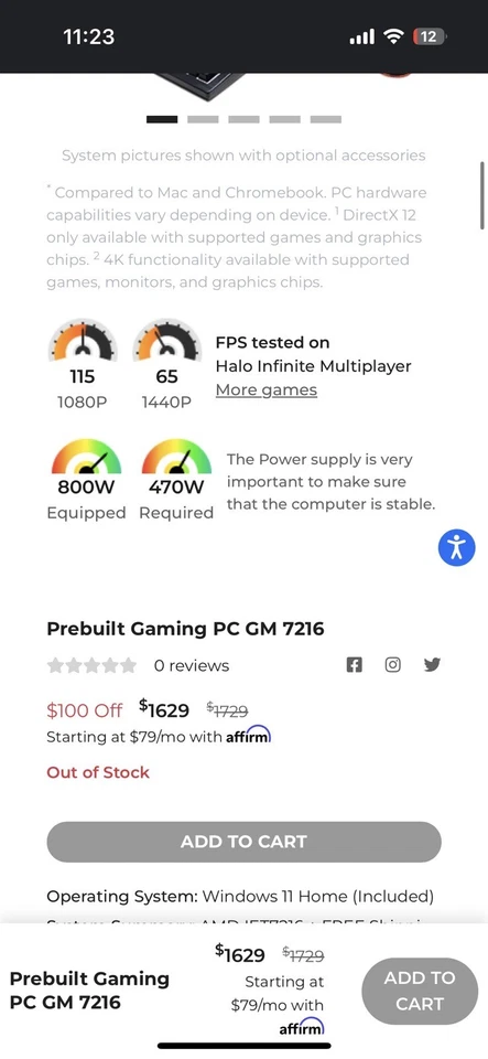 Cyberpower Gaming Pc 7216 + monitor curvo, teclado, ratón, alfombrilla de ratón Foto 4 de 4