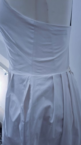 Finery / Fïnery white cotton halter dress with pockets, open back - Size UK18 - Picture 4 of 11