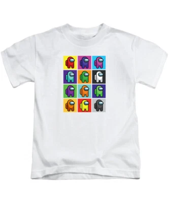 LEISUREWEAR ONLINE Among Us Figuren Kinder T-Shirt Gaming Gamer Tee Oberteil Alter 3-13