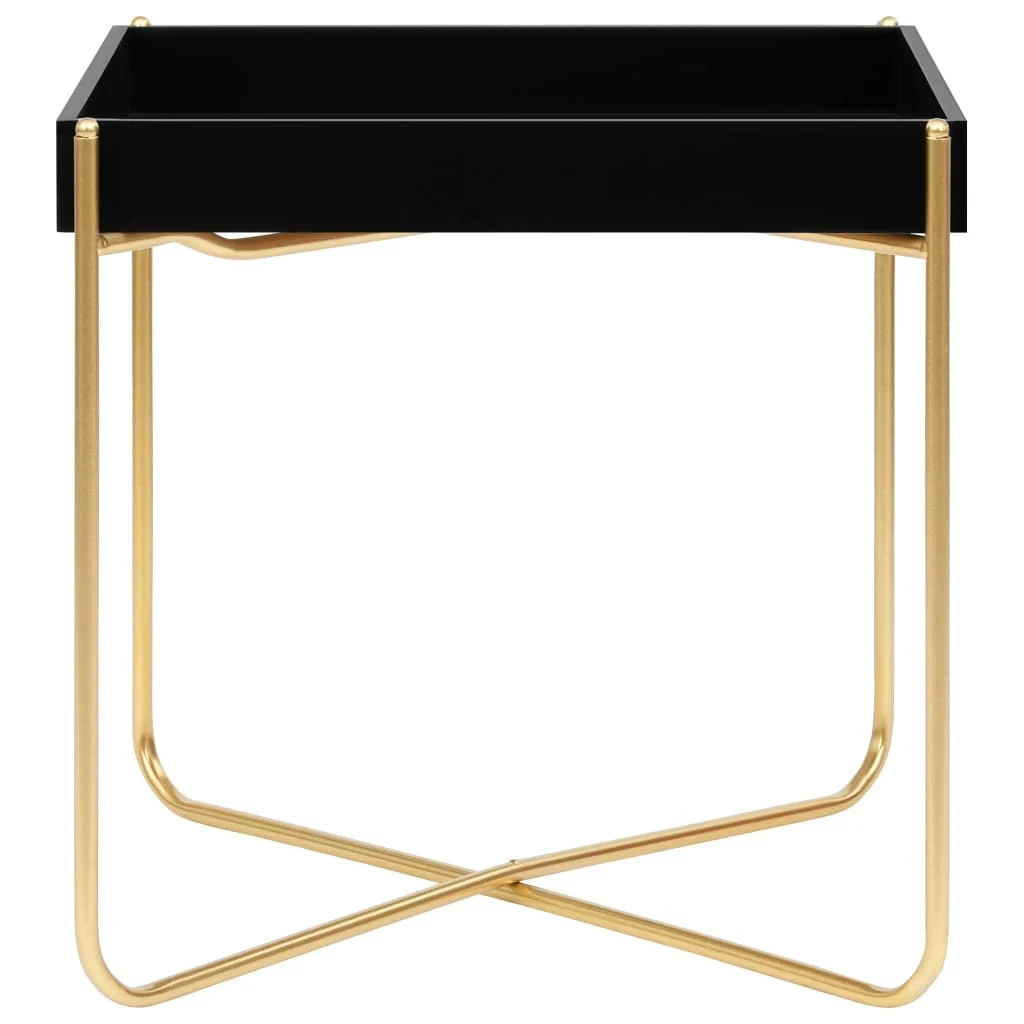 Black and sale gold tray table