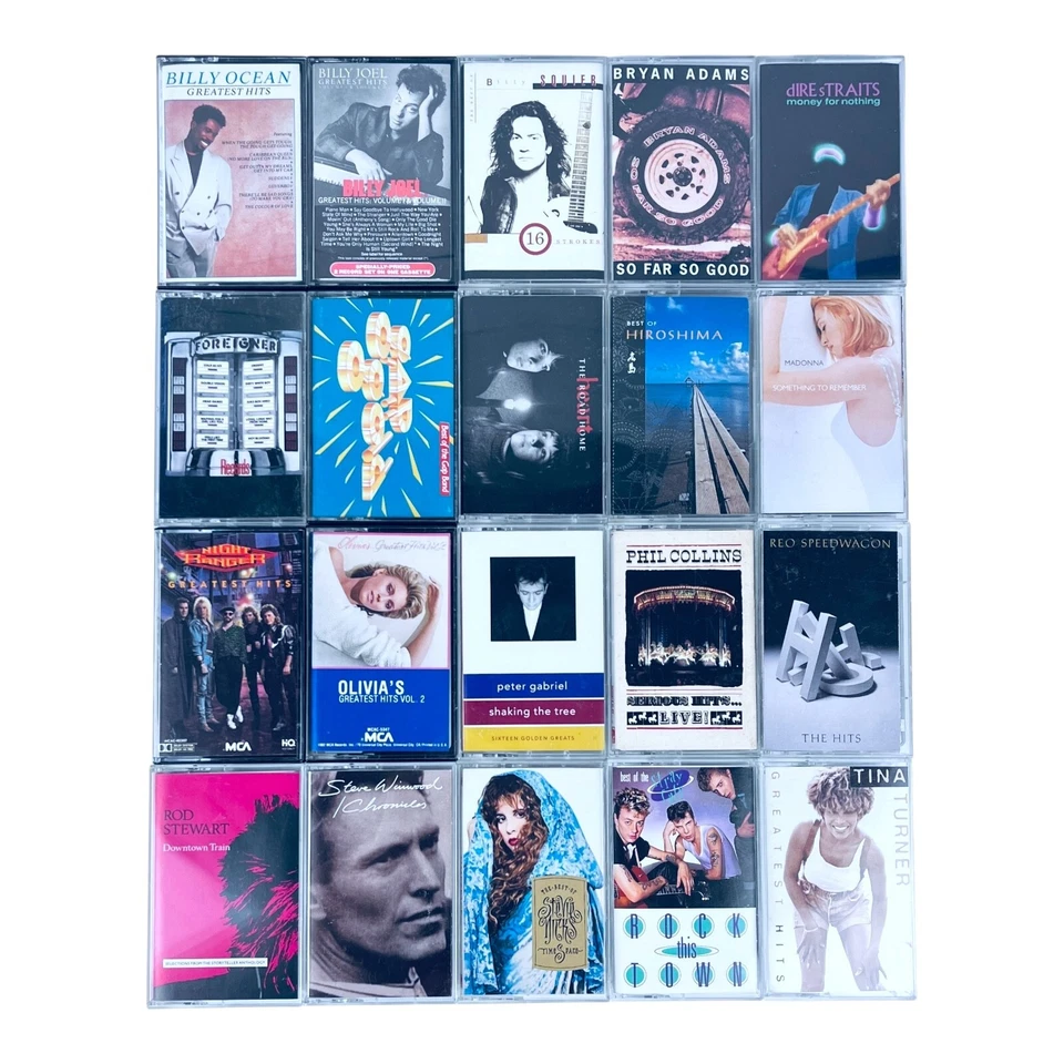 20x 80s Pop/Rock GREATEST HITS Cassette Tapes: Foreigner REO Madonna Heart Joel - Image 2 of 4