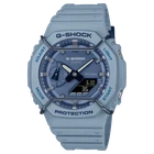 Casio G-Shock GA-2100PT-2A Blue Dial Blue with Bumper Carbon Case Men's Watch