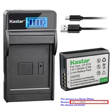 Kastar Battery LCD Charger for Canon LP-E10 LC-E10  Canon EOS Rebel T5 Camera