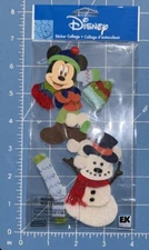Jolee's Boutique Disney Mickey Snowman w/Hat Scarf Mitten Scrapbooking Stickers