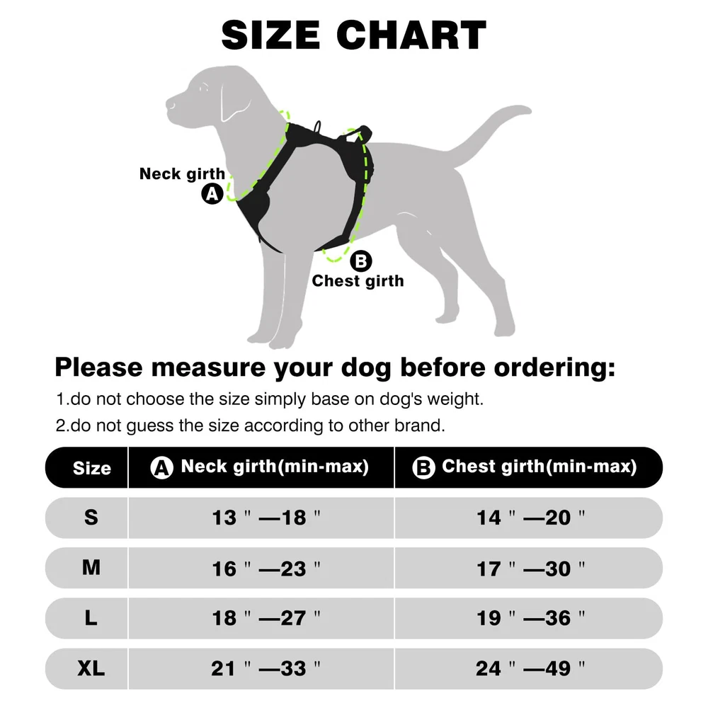 Dog Harness No Pull, Pet Harnesses with Dog Collar, Adjustable Reflective Oxf...