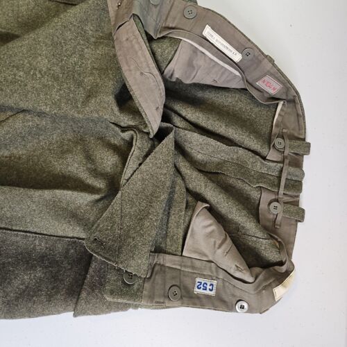 Vintage 1950's Men's Military Wool Pants Kumla Konfektions A.B. N104M C52 34x27 - Picture 6 of 15