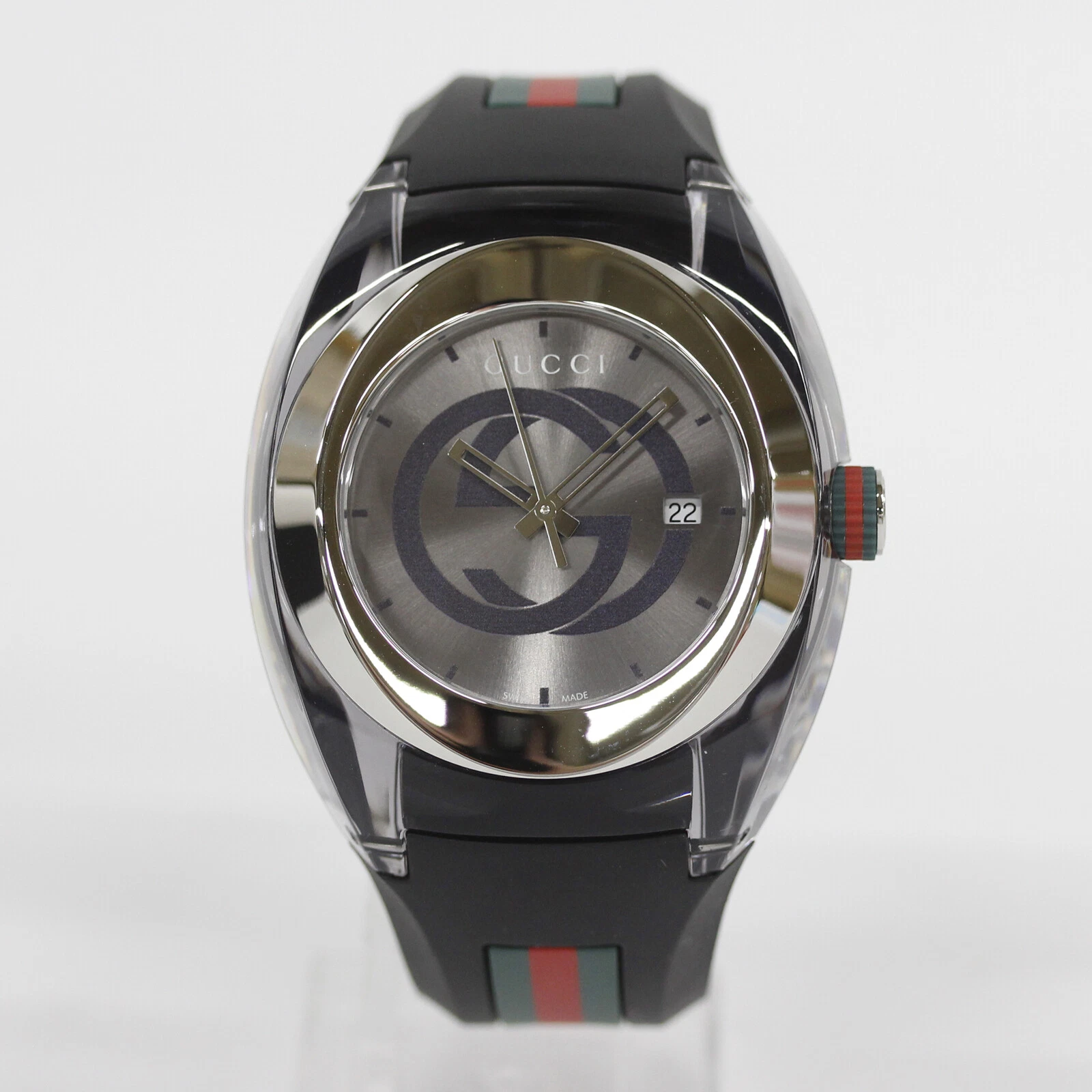 GUCCI SYNC YA137116 analogique quartz saphir cristal noir