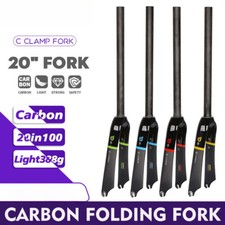 Forcelle Anteriori Bici Pieghevole in Carbonio Ruote 20" per Freno a V QR:9X100mm Tubo 28,6mm