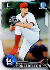 2016 Bowman Chrome BCP53 Daniel Poncedeleon St. Louis Cardinals