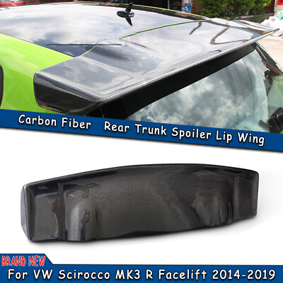 SPOILER EXTENSION WING FOR VOLKSWAGEN VW SCIROCCO MK3 R FACELIFT 2014-2019 Black