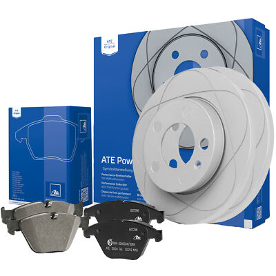 ATE Bremsscheiben  Powerdisc + Beläge Audi Coupe 89, 8B Ø245mm HA Voll