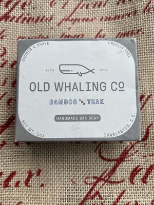 Old Whale Co Whaling Bamboo & Teak Gently Scented Pumice Bar  Soap