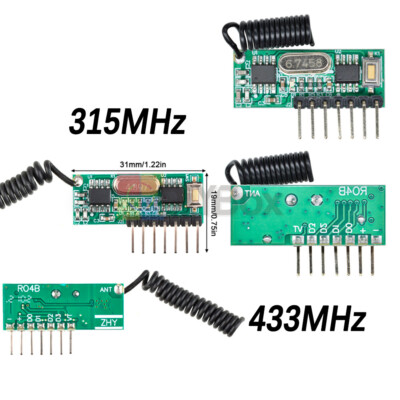 315/433MHz RF DC Module Receiver Remote Control 4-Way Learning Decoder Board