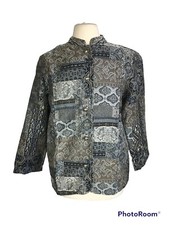 Vintage Tudor Court By Haband Jacket Womens M Button Front Jaquered Tapestry CL