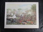 24 x 18  1960 Kurz & Allison Civil War Print - Battle Of Bull Run or Manassas