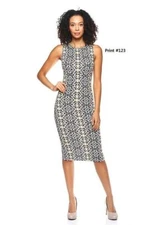 New Midi Sleeveless Bodycon Tank Pencil Party Print Dress BD1537 1 left