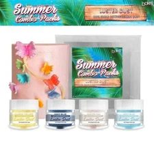 Summer Luster Dust Collection B (4 PC SET) Shimmer Edible Paint & Baking Powder