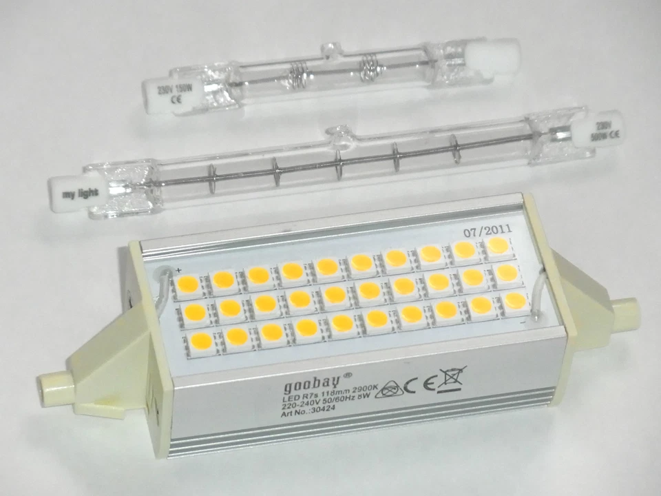 GOOBAY & ISOTRONIC Halogen stab für Halogenstrahler 220V Sockel R7s 150W 500W 8W auch LED NEU&OVP