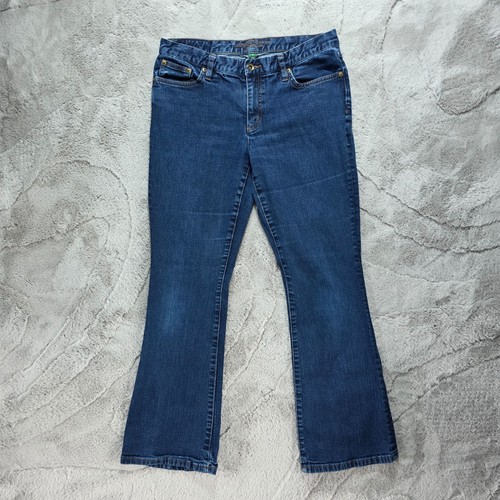 Lauren Jeans Co Ralph Lauren Women's Bootcut Jeans W30 L30 Dark Blue Stretch - Picture 4 of 9