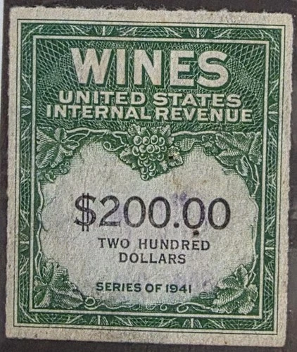 US Stamp Collection - Revenue - Cordial & Wine - Scott # RE165 - Used