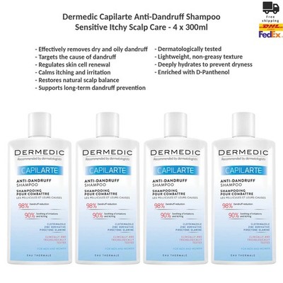 Dermedic Capilarte Anti-Schuppen Shampoo Pflege für Empfindliche Kopfhaut x4