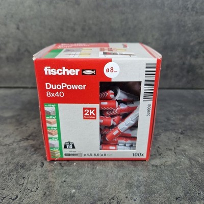 100 Stk. fischer Duopower Dübel Hohlraumdübel Spreizdübel Gipskartondübel 8 x 40