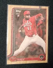 2025 Topps Update LUIS MEY RC SSP WOOD 10/25 Cincinnati Reds Rare Rookie