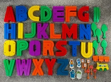 Vintage 1988 Playskool Sesame Street Alphabet Roadway Train Track ABC Incomplete