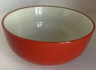 Unbranded 1 Red Glossy Cereal Soup Stoneware Bowl 6.5"x3.5"