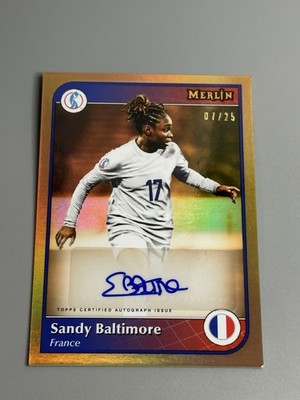Sandy Baltimore 2025 Topps Merlin UEFA Womens /25 Orange Autograph Auto France