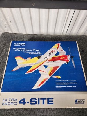 Eflite Ultra Micro 4-Site Bind N Fly Rc Radio Control Airplane ONLY Used