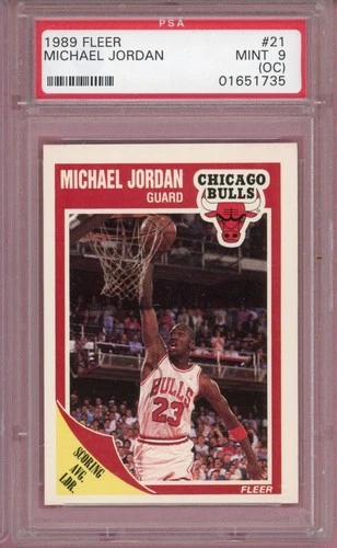 1989 Fleer #21 Michael Jordan Basketball Card PSA MINT 9 (OC)