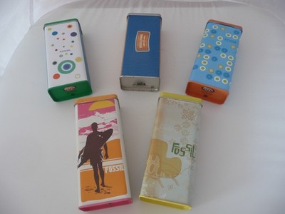 Fossil Dose Metall Brillen Etui Sammler