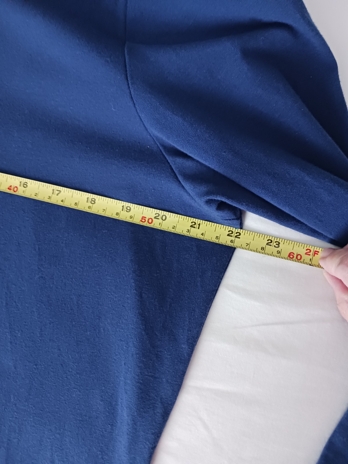 Denim & Co. Essentials Crew Neck Long Sleeve Top Blue Large A295732