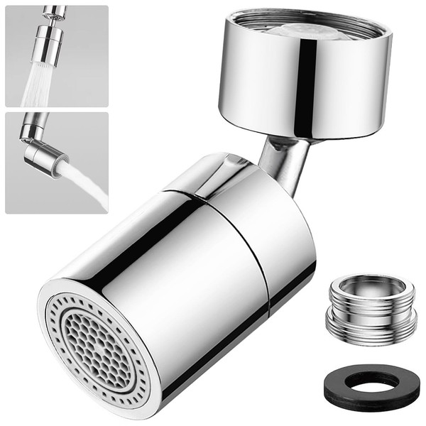 Wasserhahn Aufsatz Schwenkbar 360° Drehbar VerläNgerung 22Mm 24Mm KüChe Bad-image