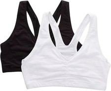 Hanes Womens 2-Pack Wireless Sports Bra - Small