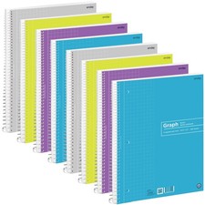 Graph Paper Notebook 8 Pack Grid Notebook, Graph paper spiral notebook, Gra...
