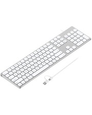 Aluminum USB Wired Keyboard with Numeric Keypad for Mac , Mini Mac, iMac, iMa...