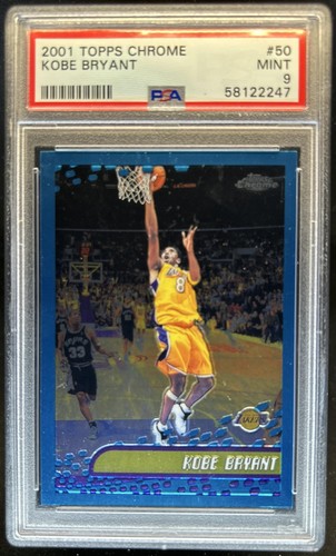 2001-02 Topps Chrome Kobe Bryant #50 Lakers PSA 9