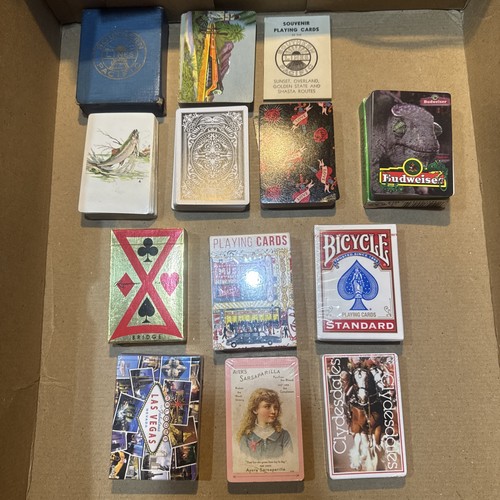 Vintage Playing Cards Southern Pacific Lines All Complete 11 Decks W/ Box