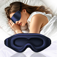 3D Deep Contoured Zero Pressure Sleep Eye Mask for Men  Women, Blackout Blindfo
