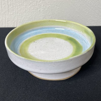 Vintage Mid Century Modern Martz Marshall Studios Footed Bowl Compote Painted