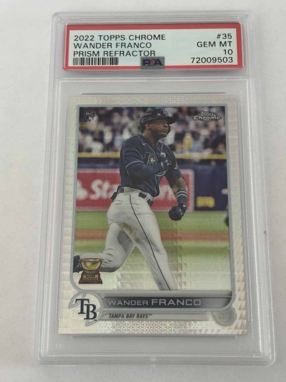 2022 Topps Chrome Prism Refractor Wander Franco #35 PSA 10 GEM MT Rookie RC