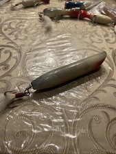 Plugman Lures Del Barber Rhode Island Wooden Striper Darter 6” Gray Spec 2.5Oz