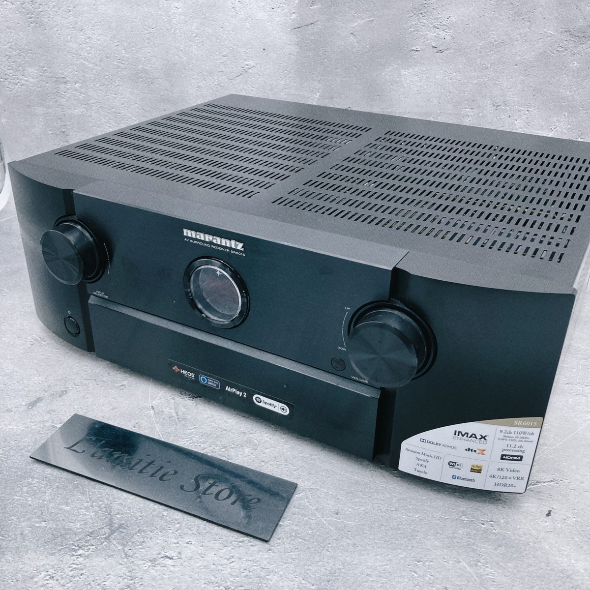 【元箱有・美品】marantz AVアンプ SR6015/FB 2022年製 Marantz SR6015 9.2 Channel 8K AV Receiver 3D Audio HEOS Wireless