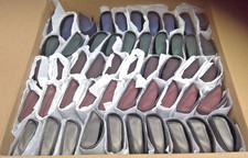 50 Unbranded Semi-Hard Eyeglass Cases, Hook and Loop Closure, Assorted Colors