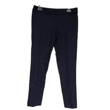 Tory Burch Size 8. Blue Wool Blend Slim Straight Leg Professional Dress Pants