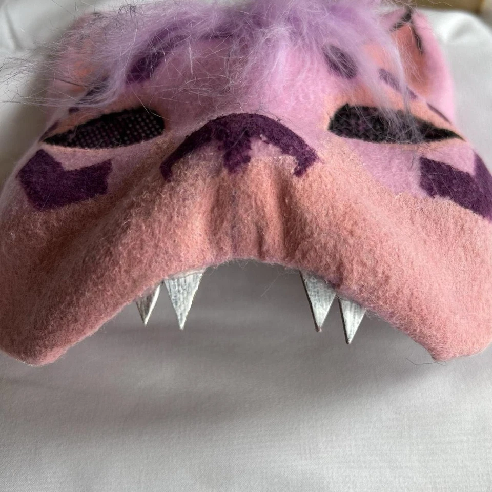Pink Kipo Felted Therian Mask Handmade By Faohlan - Image 4 of 4