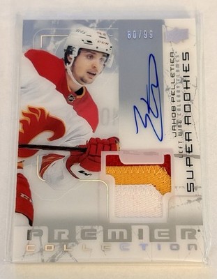 2023-24 Upper Deck Premier RC Auto Patch Jakob Pelletier Calgary Flames /99